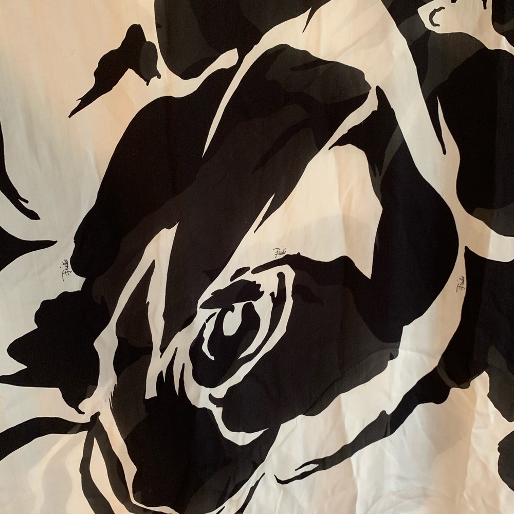 SOLD🚫Emilio Pucci Silk Black White Caftan Kaftan - Picture 4 of 8